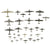 Original U.S. WWII Recognition Miniature Model American Airplane Set 1:432 Scale - 30 Planes - by Cruver Original Items