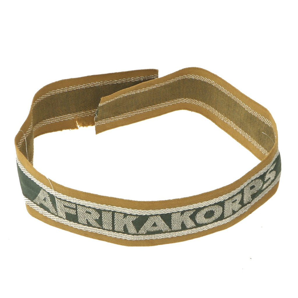Original German WWII Unissued DAK Afrikakorps Machine Embroidered Cuff Title Original Items