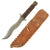 Original U.S. WWII Pacific Theater Made Wavy Blade Fighting Knife with ID Marked Scabbard Original Items