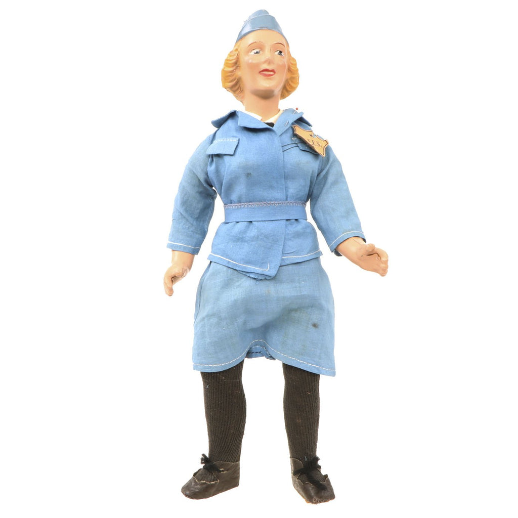 Original U.S. WWII WAVES Military Doll by Freundlich - 15" Tall Original Items