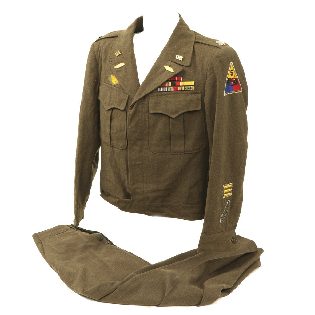 Original U.S. WWII 5h Armored Division Major Uniform Original Items