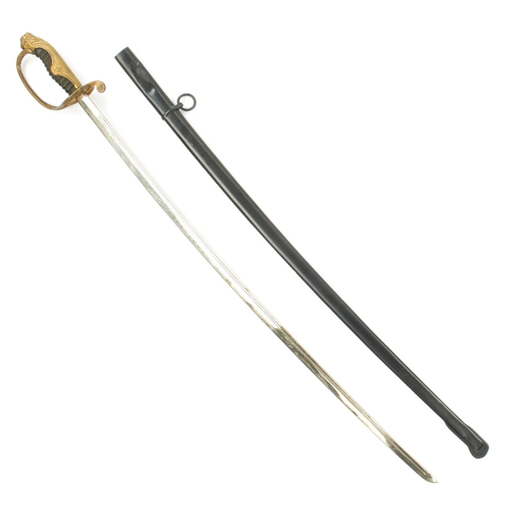 Original WWII Japanese Police Officer Nickel-Plated Parade Sword with Scabbard Original Items