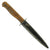 Original German WWI & WWII Ribbed Wood Handle Trench Fighting Knife with Steel Boot Scabbard Original Items