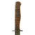 Original German WWI & WWII Ribbed Wood Handle Trench Fighting Knife with Steel Boot Scabbard Original Items