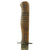Original German WWI & WWII Ribbed Wood Handle Trench Fighting Knife with Steel Boot Scabbard Original Items