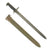 Original U.S. WWII M1942 Garand Rifle 16 inch Bayonet by Utica Cutlery with M3 Scabbard - dated 1942 Original Items