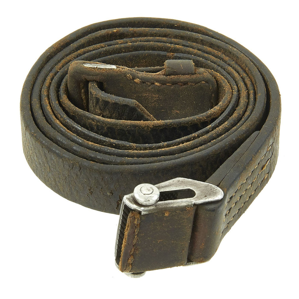 Original German WWII Karabiner 98 kurz K98k Leather Sling - Kar98k Original Items