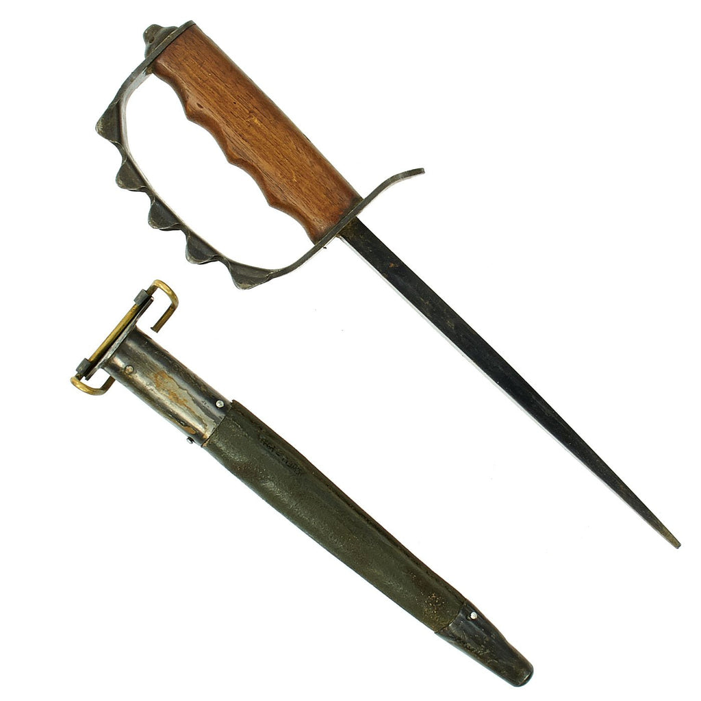 Original U.S. WWI M1917 Trench Knife by American Cutlery Co with 1918 dated Jewell Scabbard Original Items