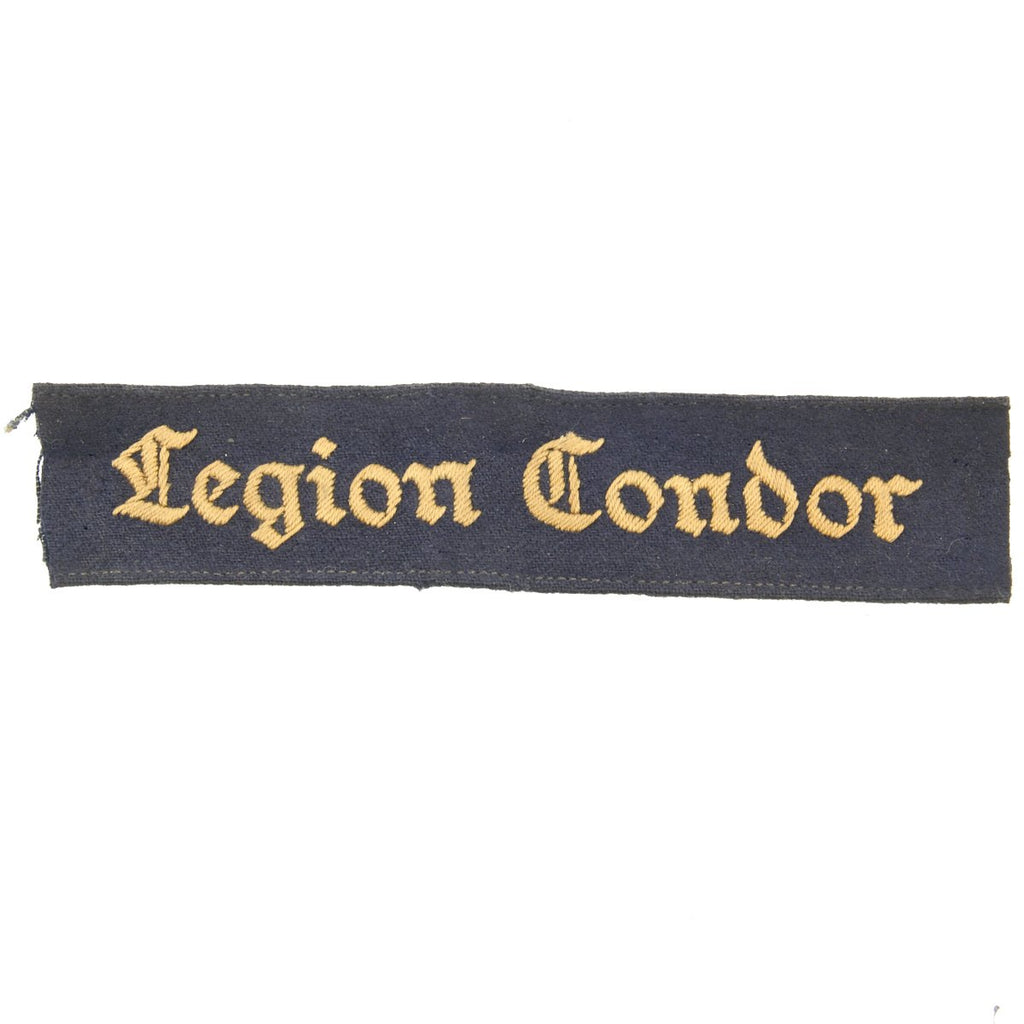Original German WWII Luftwaffe Legion Condor Cuff Title - Cut Down Original Items