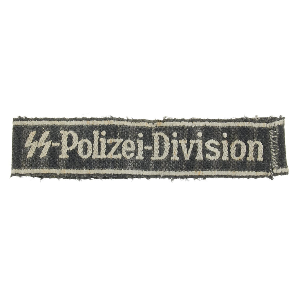 Original German WWII Waffen SS BeVo SS-Polizei-Division Cufftitle - Uniform Cut Original Items