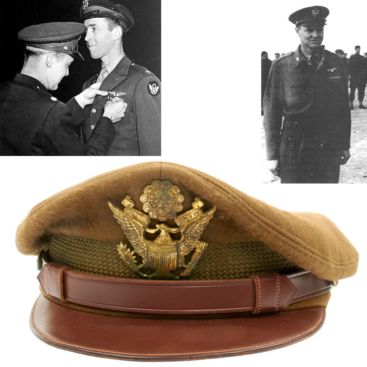 Original U.S. WWII USAAF Officer Crush Cap of Major-General Ramsay