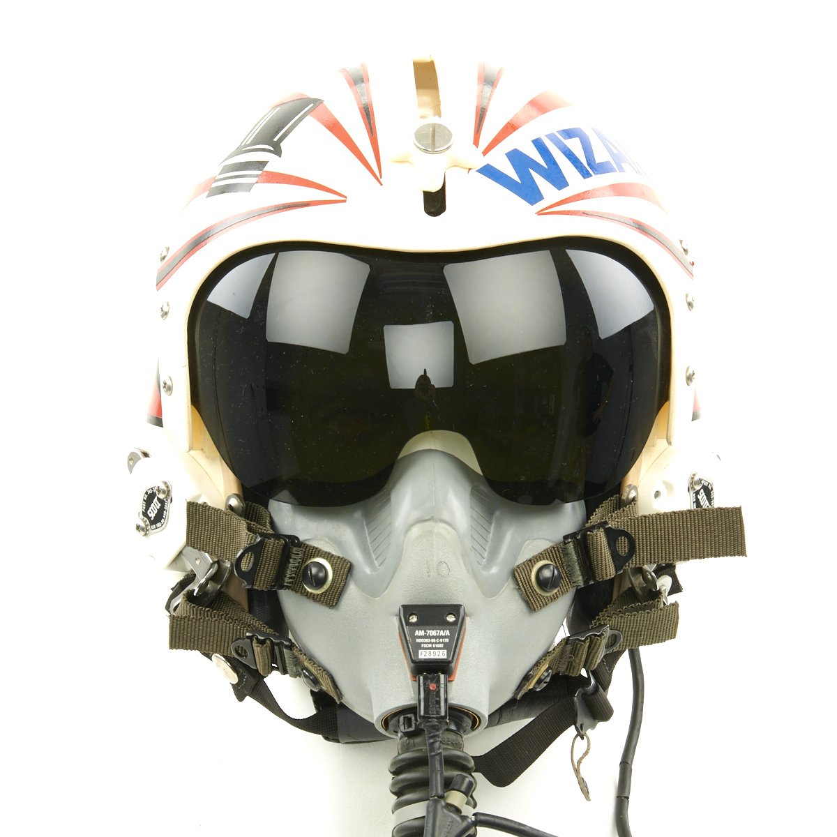 Original USN F-14 Tomcat Wizard HGU-33/P Flying Helmet with Control St – International Military Antiques Original USN F-14 Tomcat Wizard HGU-33/P Flying Helmet with Control St – International Military Antiques