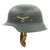Original German WWII M42 Single Decal Luftwaffe Helmet - ET64 Original Items