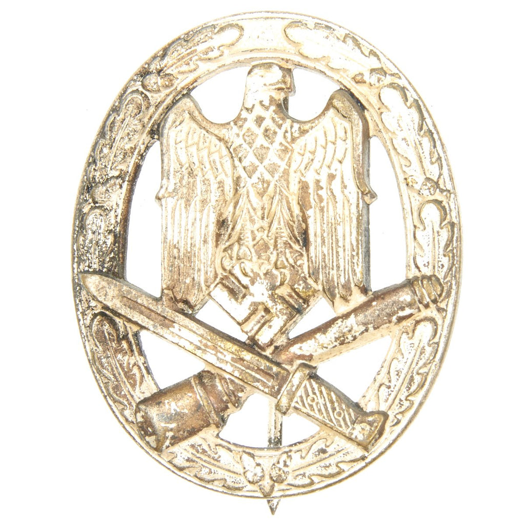 Original German WWII General Assault Badge - Silver Grade Original Items