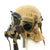 Original British WWII RAF Type D Flying Helmet with Mk VII Goggles and Oxygen Mask Original Items