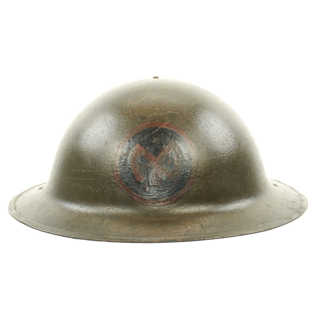 Original U.S. WWI 27th Infantry Division Named M1917 Doughboy Helmet Original Items