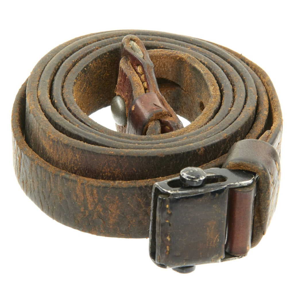 Original German WWII Karabiner 98 kurz K98k Leather Sling with Waffenamt - Kar98k Original Items