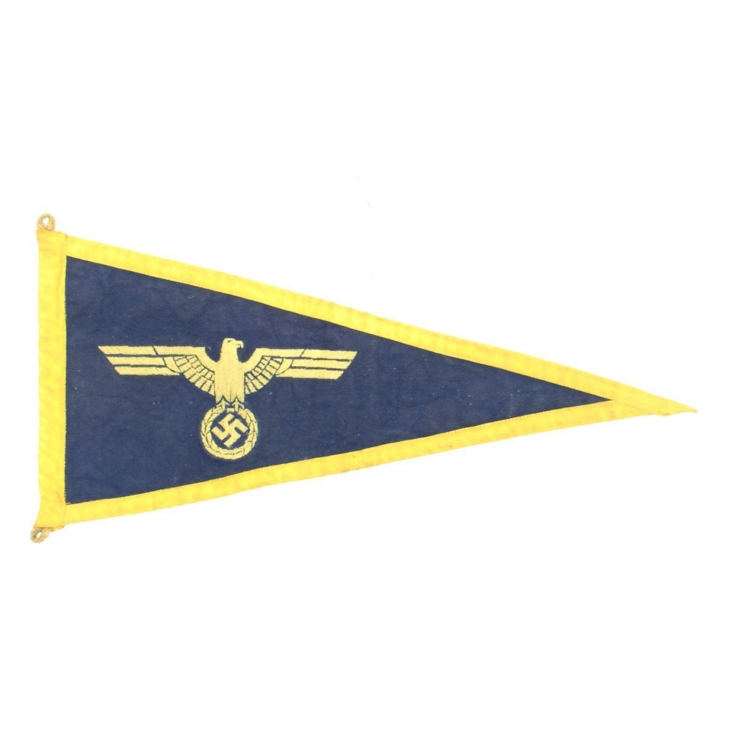 Original German WWII Navy Kriegsmarine Officer Vehicle Staff Car Fender Pennant Flag Original Items