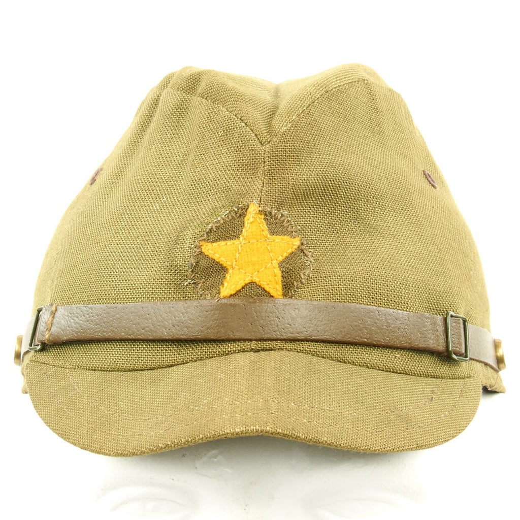 Original WWII Japanese Officer Tropical Issue Linen Forage Cap - Excellent Condition Original Items