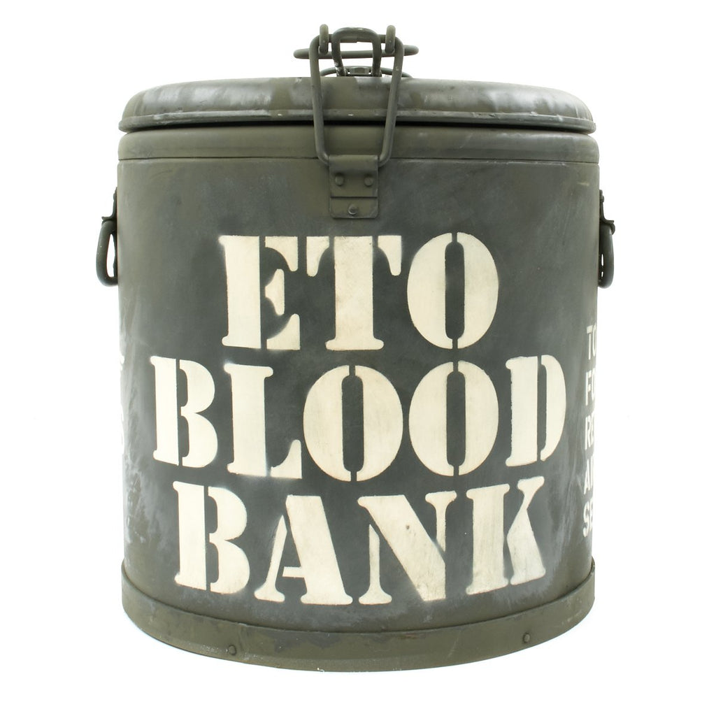Original U.S. WWII ETO Blood Bank M-1941 Mermite Can by L.M.P - Dated 1942 Original Items