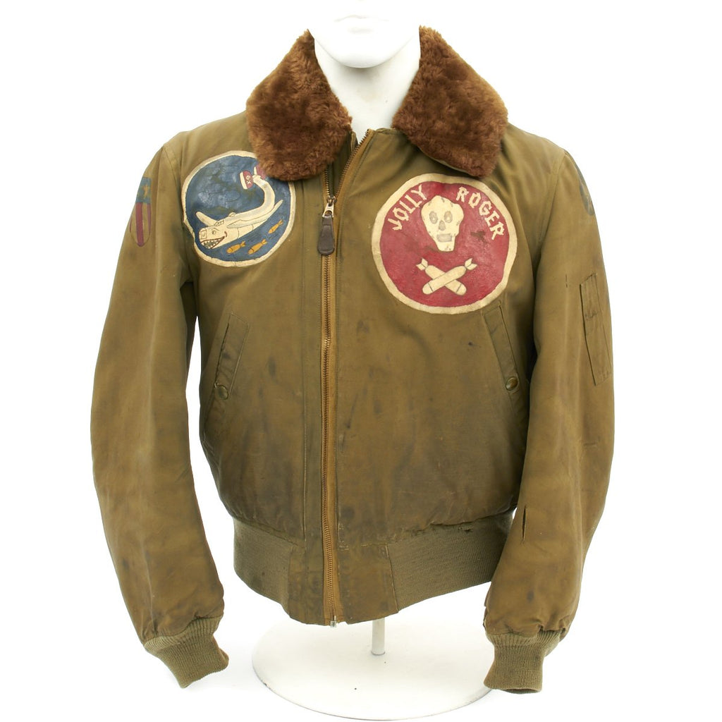 Original U.S. WWII Jolly Rogers 90th Bomb Group Moby Dick 320th Bomb Squadron Named B-15 Jacket Original Items