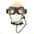 Original British WWII RAF Type E Flying Helmet with Mk VIII Goggles and Throat Microphone Original Items