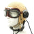 Original British WWII RAF Type E Flying Helmet with Mk VIII Goggles and Throat Microphone Original Items