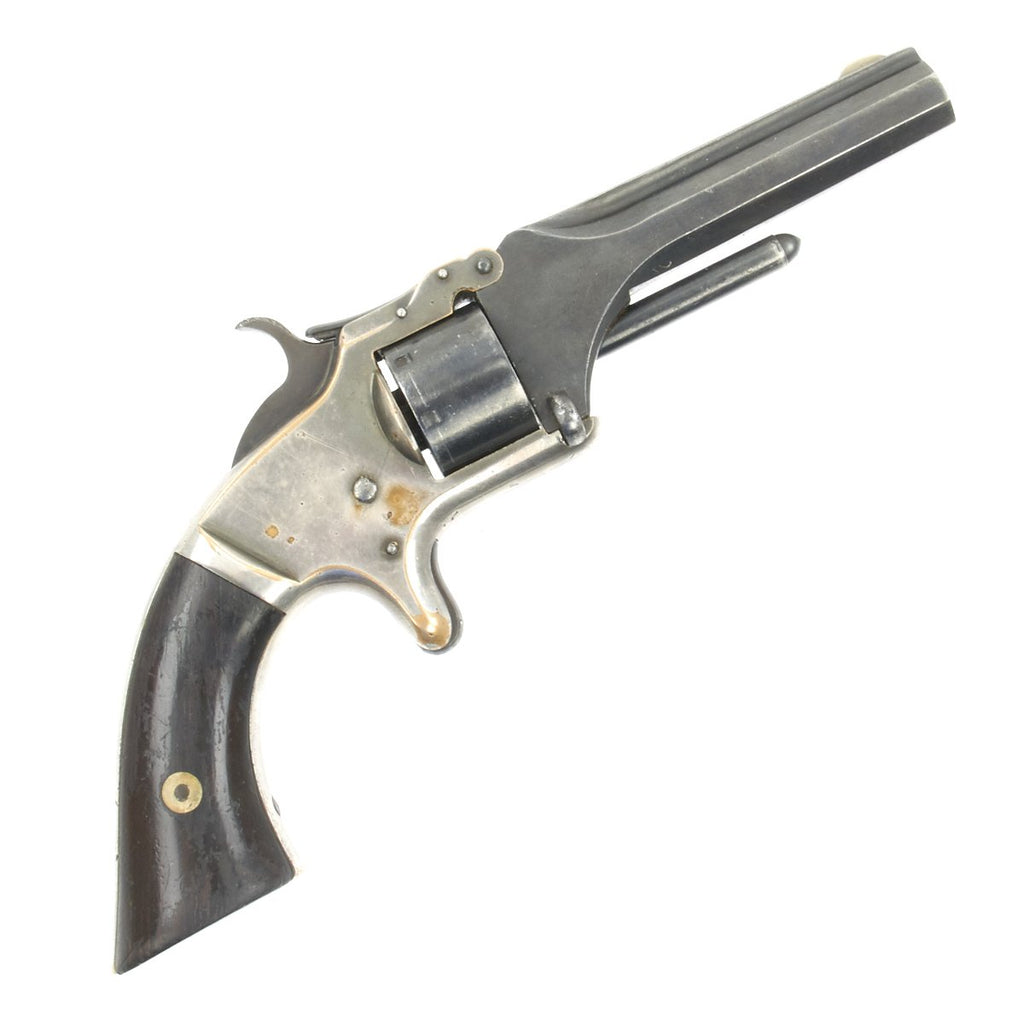 Original U.S. Antique Smith & Wesson Model 1 2nd Issue Nickel Plated Revolver in .22 Short - Serial 73781 Original Items