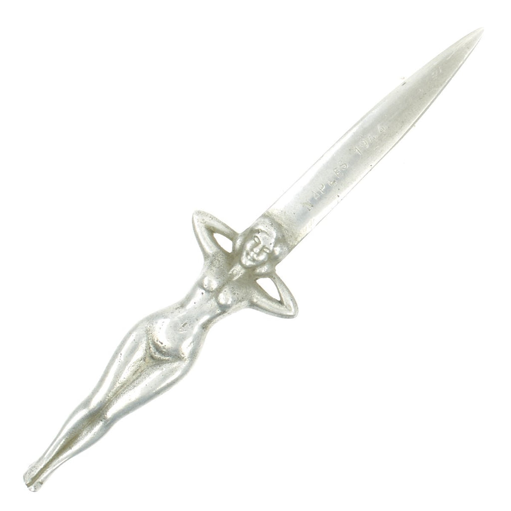 Original U.S. WWII Italian NAPLES 1944 Naked Woman Knife USGI Souvenir Trench Art Original Items