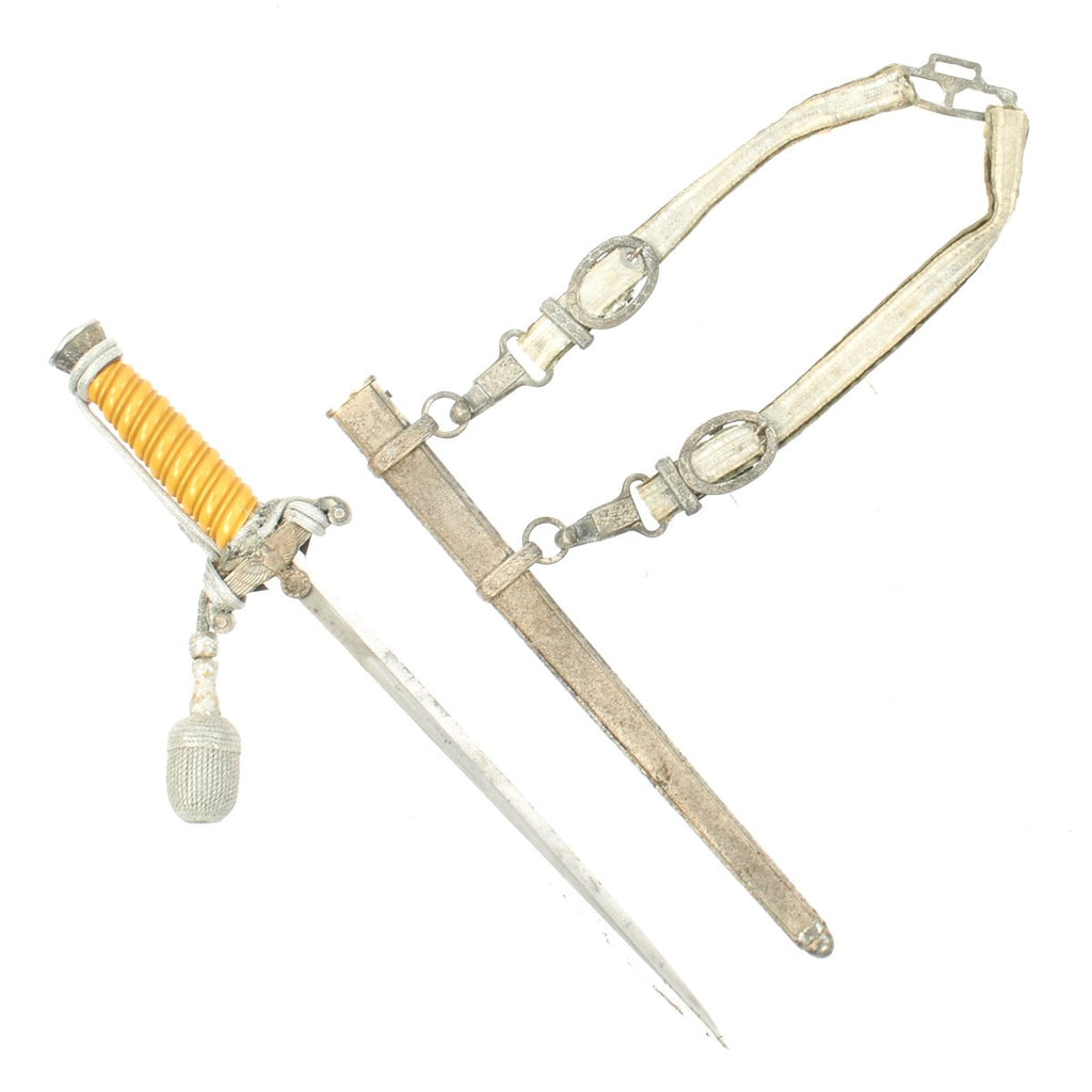 Original WWII German Army Heer Officer Dagger with Hanger and Portepee by Weyersberg Kirschbaum & Co. Original Items