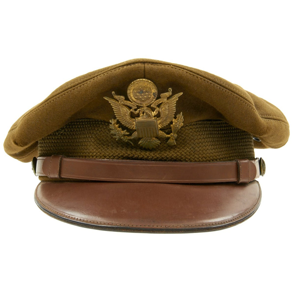 Original U.S. WWII USAAF Officer Dobbs of New York Crush Cap With Rear Chin Strap - Size 7 Original Items
