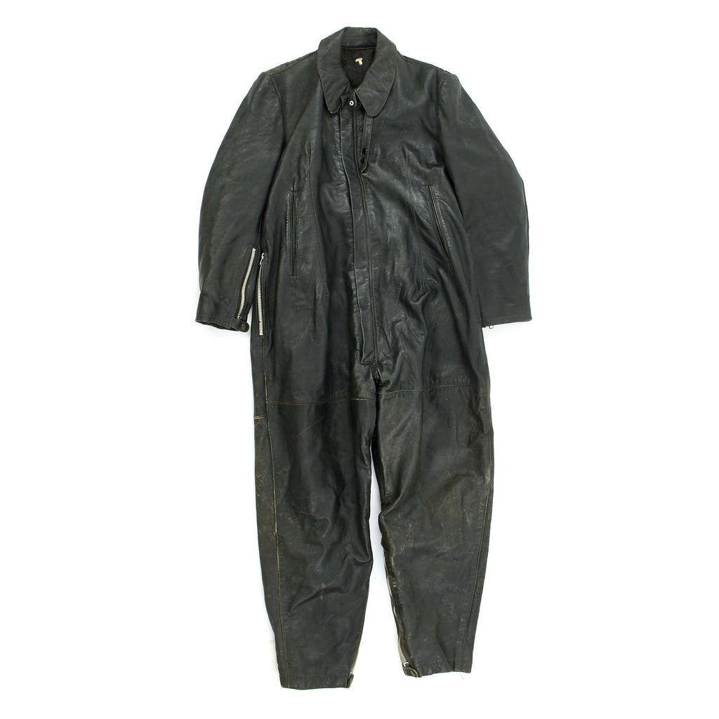 Original German WWII Luftwaffe Leather Winter Flying Suit Original Items