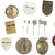 Original German WWII Tinnie Pin and Badge Collection - Set of 44 Original Items