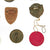 Original German WWII Tinnie Pin and Badge Collection - Set of 44 Original Items