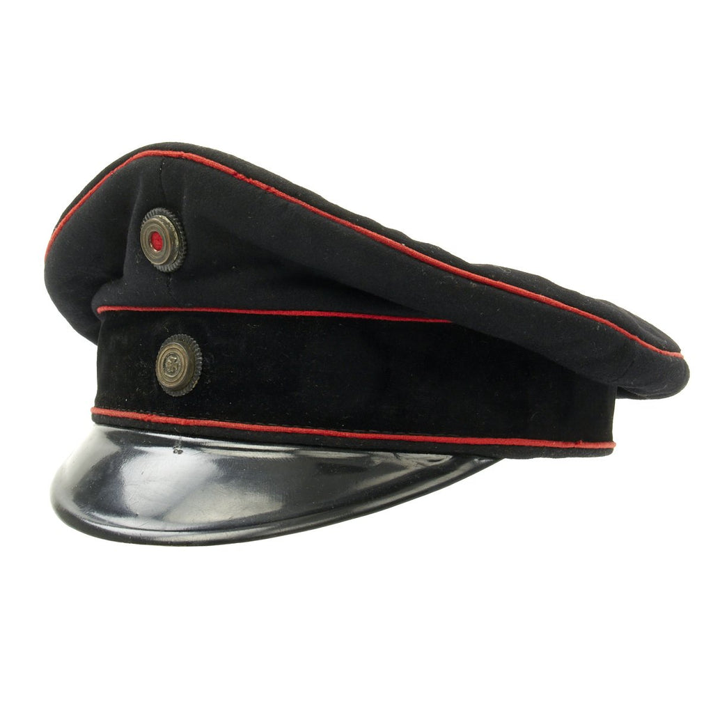 Original Imperial German Prussian WWI Motorized Troops Officer M1910 Visor Cap Original Items