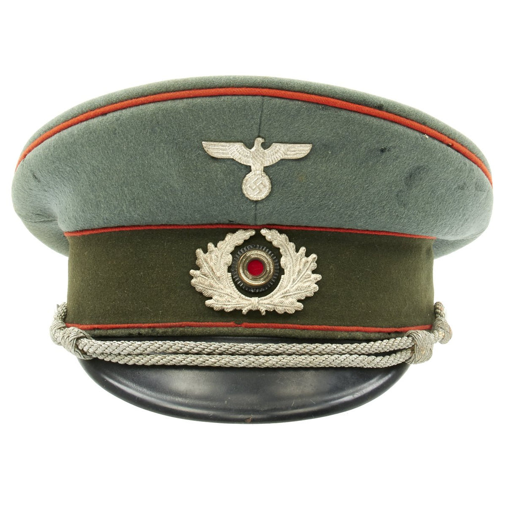 Original German WWII Early War Heer Artillery Officer Visor Cap - Extraklasse Original Items