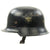 Original German WWII M34 Square Dip NSDAP Double Decal Civic Police Steel Helmet Original Items