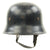 Original German WWII M34 Square Dip NSDAP Double Decal Civic Police Steel Helmet Original Items