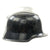 Original German WWII M1934 Fire Police Helmet with Damaged Aluminum Comb - Feuerwehr Helmet Original Items