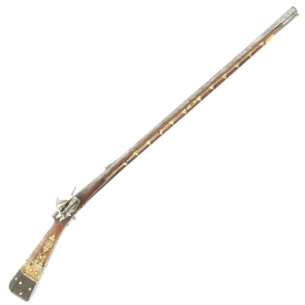 Original Ottoman Empire Miquelet Lock Ornately Inlaid Shishana Rifle with Ball Trigger c.1750-1800 Original Items