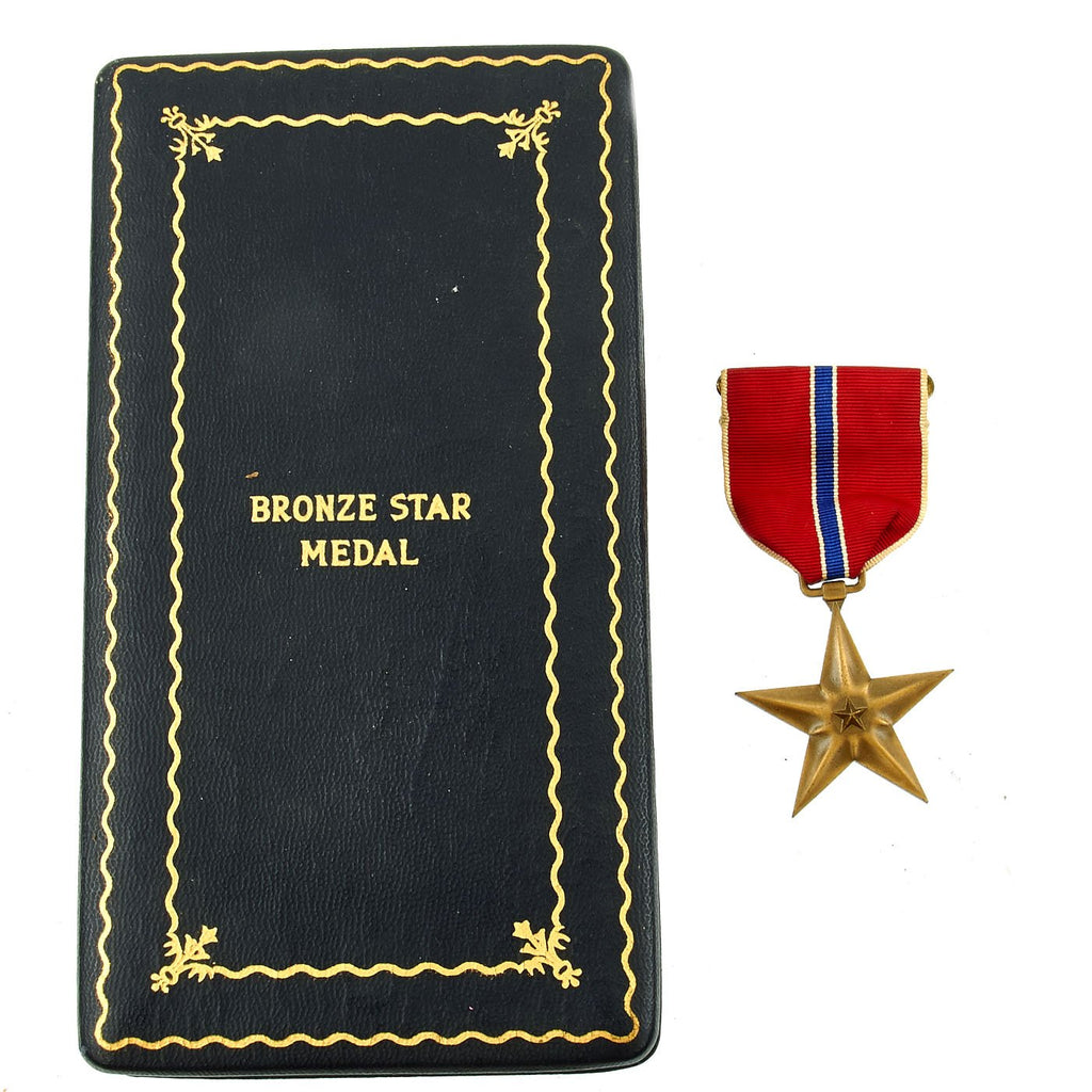 Original U.S. WWII Cased Bronze Star with Citation Original Items