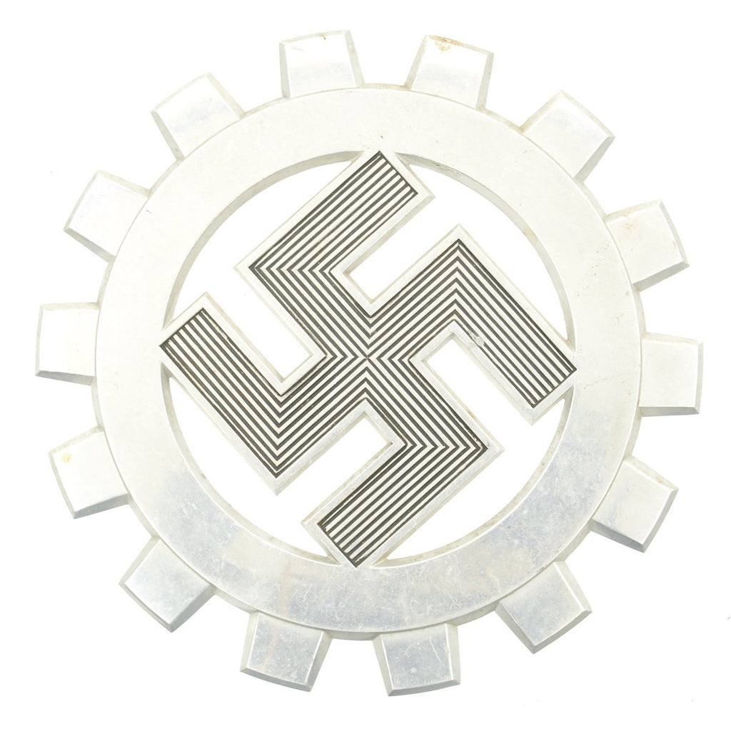 Original German WWII German DAF Labor Front Aluminum Wall Sign - Deutsche Arbeitsfront Original Items