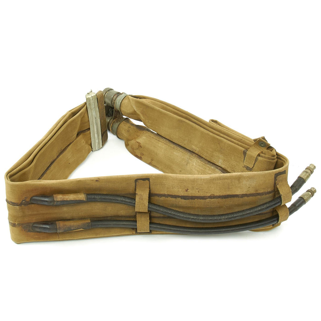 Original U.S. WWII M1926 D-Day Inflatable Flotation Belt Life Preserver by Eagle Rubber - Dated APR 4 1944 Original Items