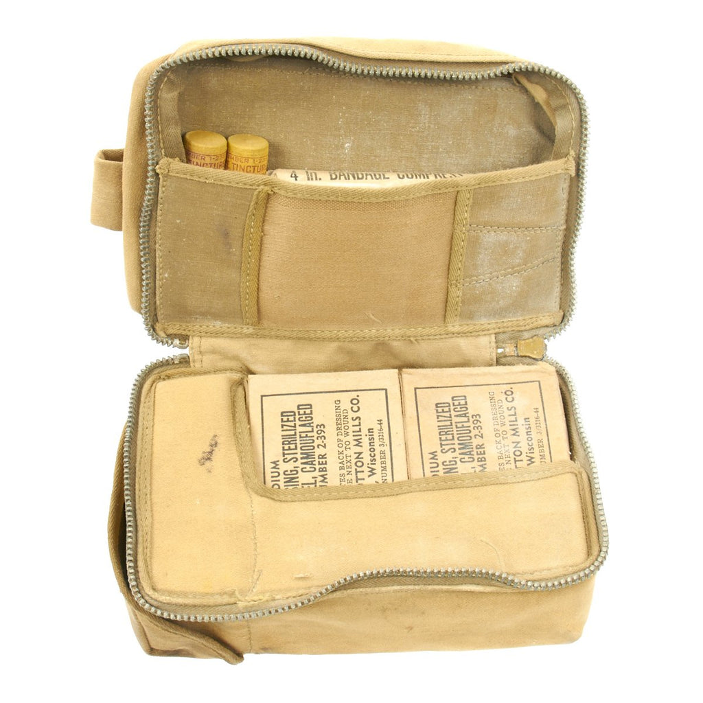 Original U.S. WWII Aeronautic First Aid Kit with Contents Original Items