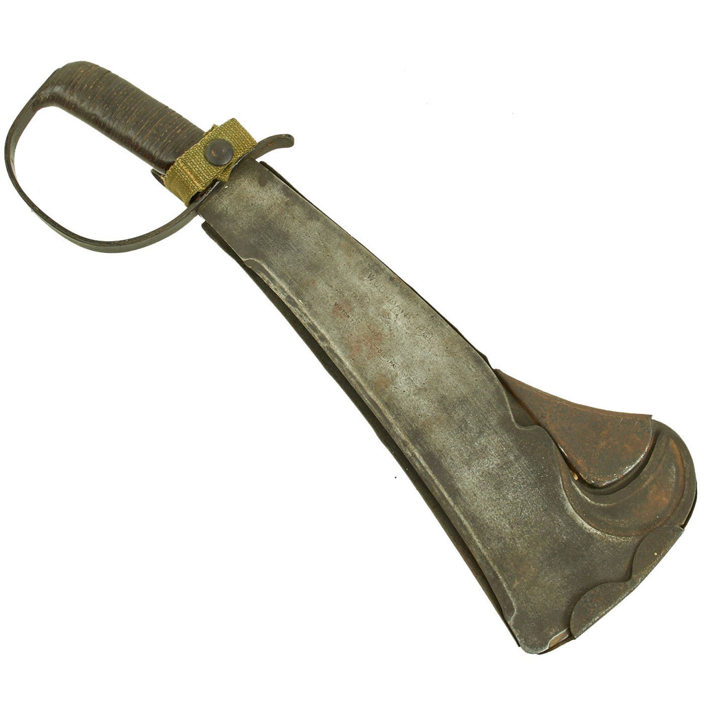 Original U.S. Post WWII Woodman's Pal Survival Axe by Victor Tool with Steel Belt Carrier Scabbard Original Items