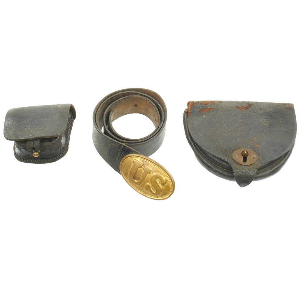 Original U.S. Indian Wars Cavalry Ammunition Pouch and Belt Set Original Items