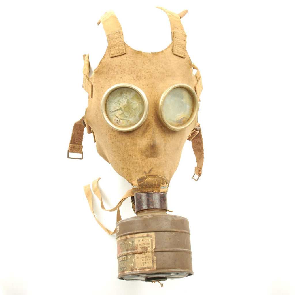 Original Japanese WWII Gas Mask with Filter Original Items
