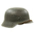 Original German WWII M42 Single Decal Army Heer Helmet with Chinstrap - ET68 Original Items
