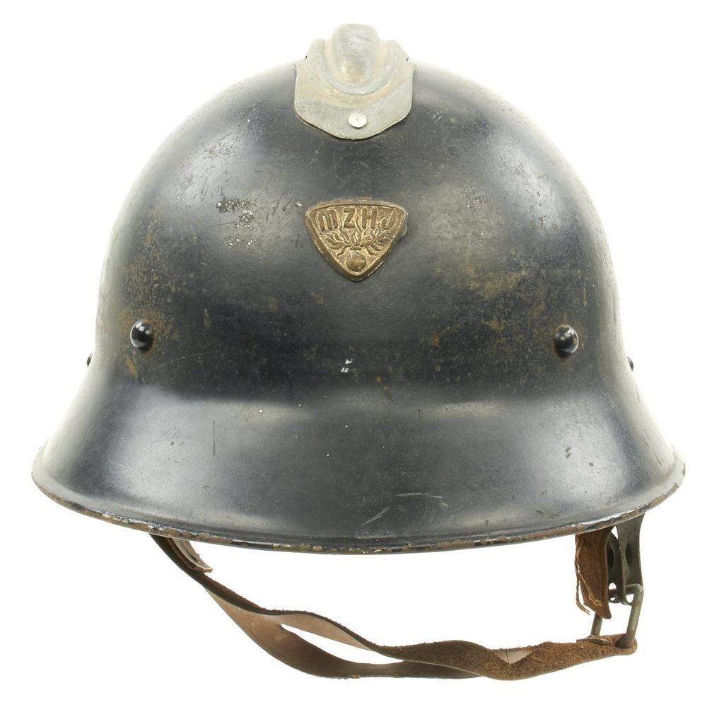 Original Czech Pre-WWII Vz29 Model 1929 Fire Service Steel Helmet Original Items