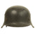 Original German WWII M42 Single Decal Army Heer Helmet Shell with Liner Band & Dome Stamp - ET64 Original Items